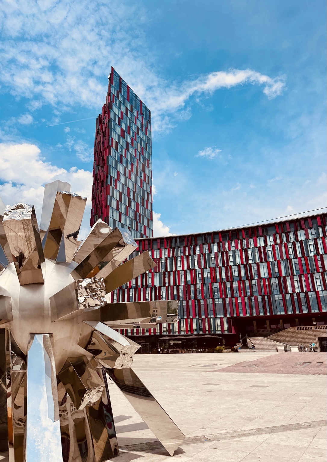 Modern Tirana: a city developing quickly.