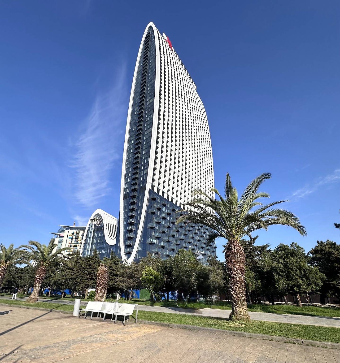 The distinctive oblong tower on Batumi’s skyline.