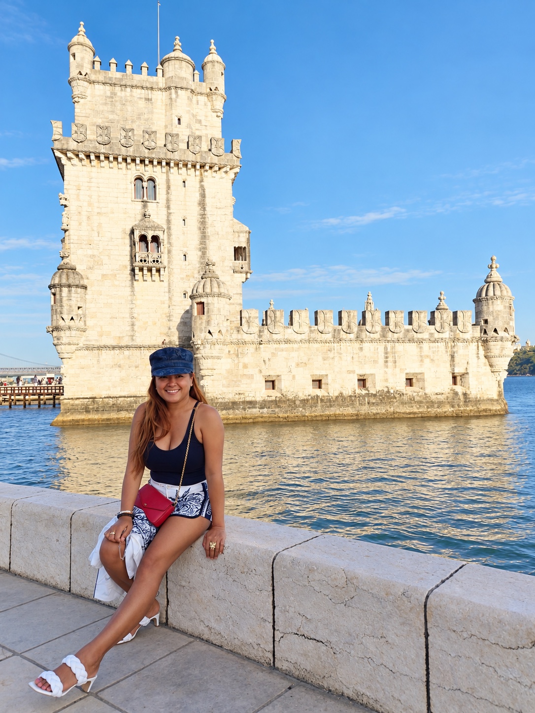 At Belém Tower in Lisbon, Portugal.
